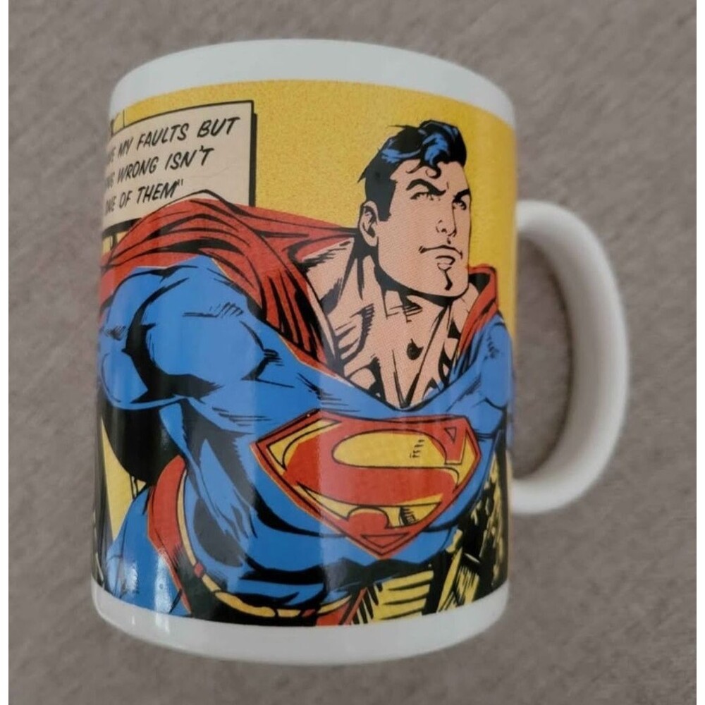 Vandor DC Comics Superman Ceramic Coffee Mug 11 fl oz w/ Handle Comic Vintage